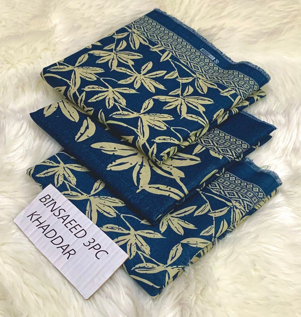 Binsaeed Printed Khaddar 3 Piece