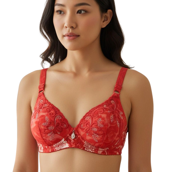 Floral Lace Double Foam Push-Up Bra
